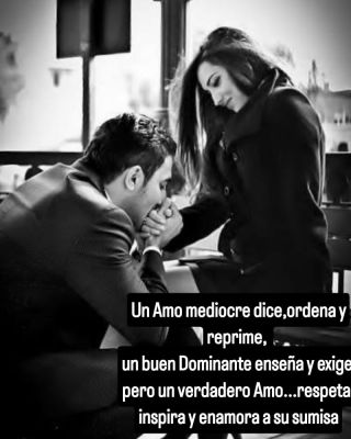 No solo decirlo. hay que ser Dominante real. Me gusta las disciplinas del bdsm sin ser exigente